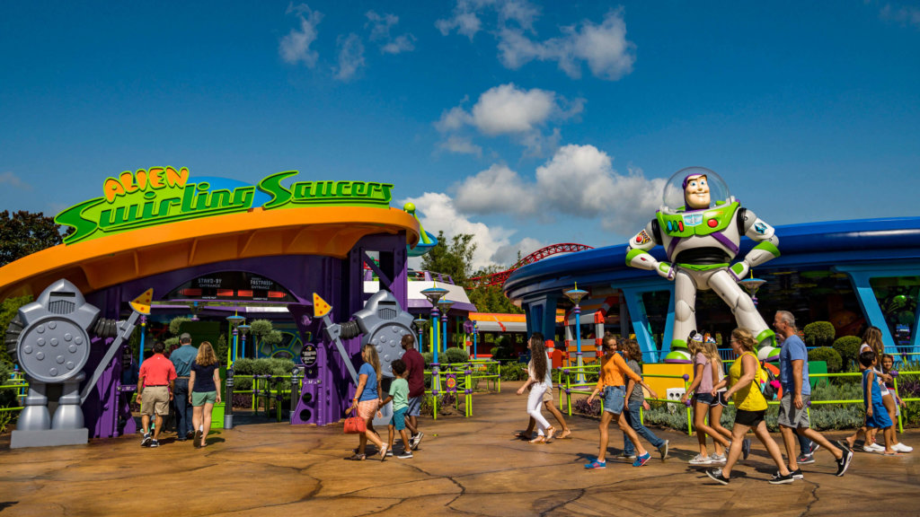 Aliens Swirling Saucers