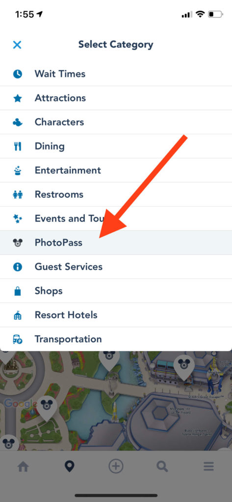 How to find photopass photographers in MyDisneyExperience